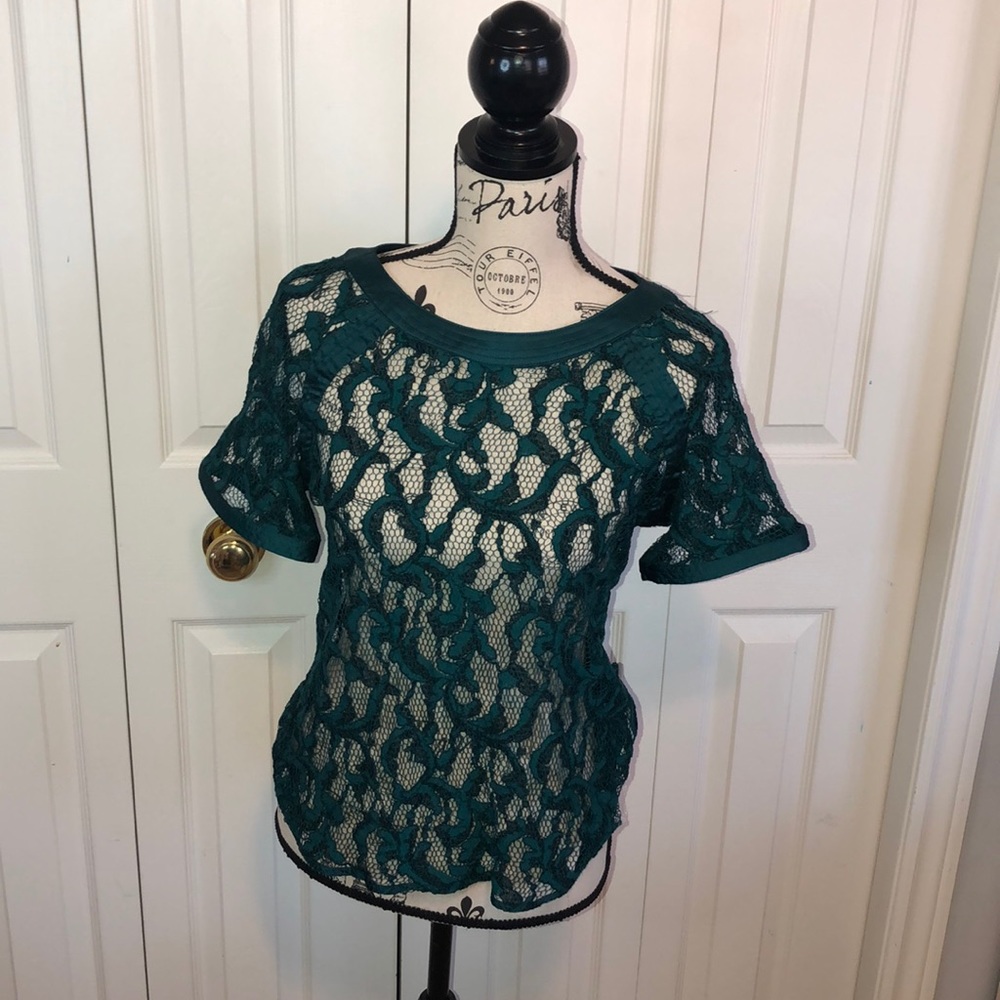 NWOT Green Dynamite Lace Top Christmas